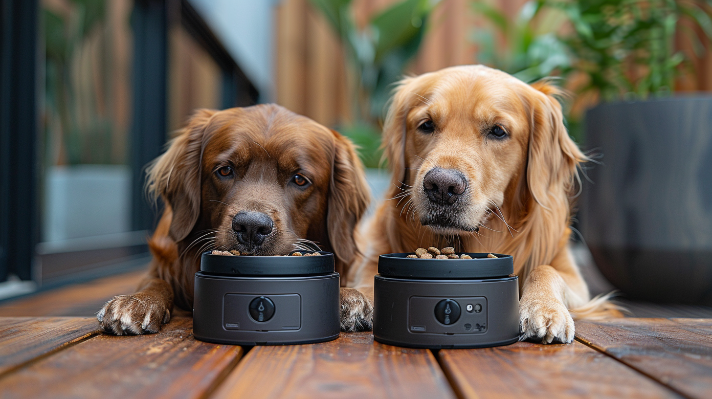 Top interactive dog feeders for Labrador and Golden Retriever breeds, promoting mental stimulation and slow feeding habits